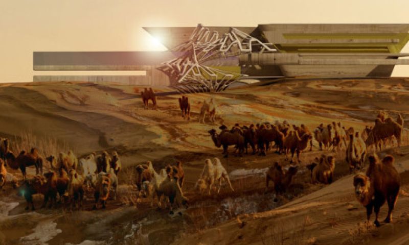 Futuristisch hotel moet oprukken woestijn tegengaan