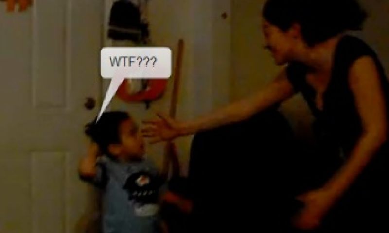 Lachen om het eerste Kinect-gestuntel