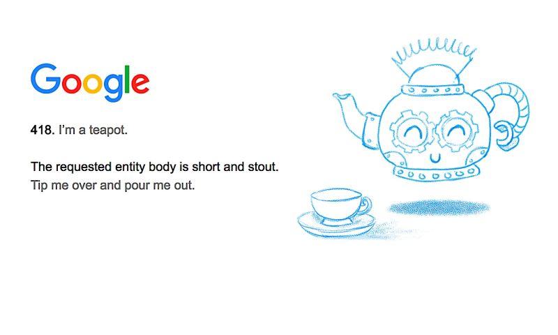 HTTP-foutcode 418 'I'm a teapot' nu officieel