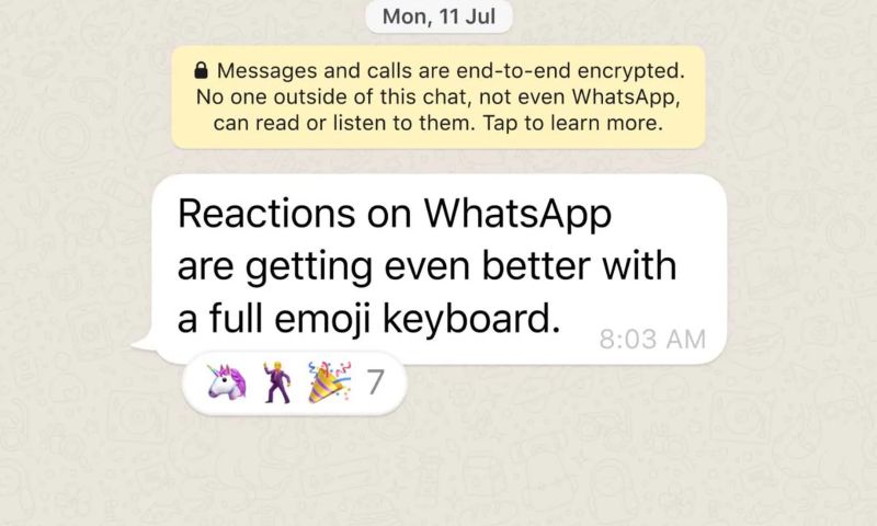 whatsapp emoji reacties alle emoji