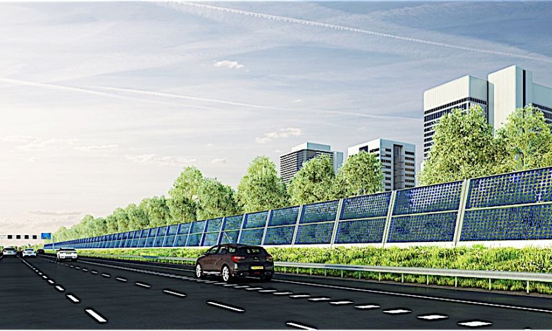 A50 krijgt geluidsschermen van zonnepanelen