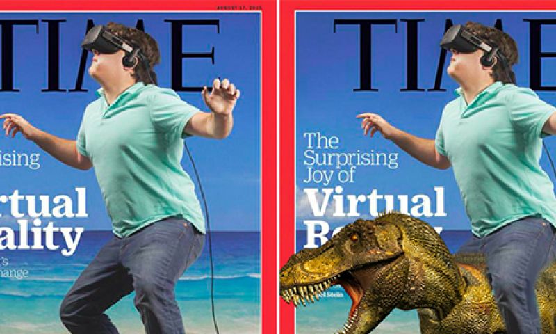 Virtualreality-pionier de klos bij photoshoppers Time-cover