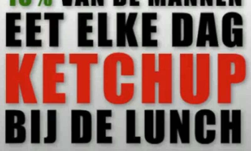 0,87 liter ketchup per jaar