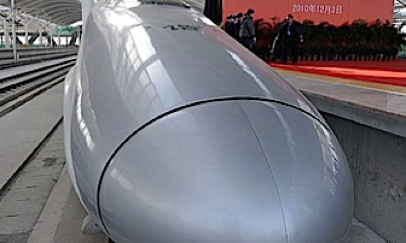 Chinese TGV breekt wereldsnelheidsrecord