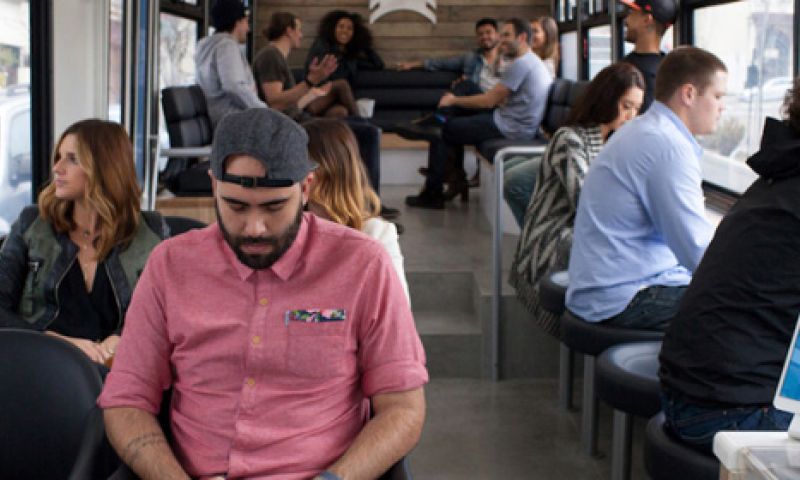 Werken in een lijnbus, in San Francisco kan dat wél