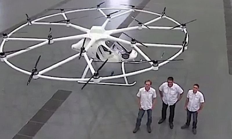 Helicopter met 18 rotors