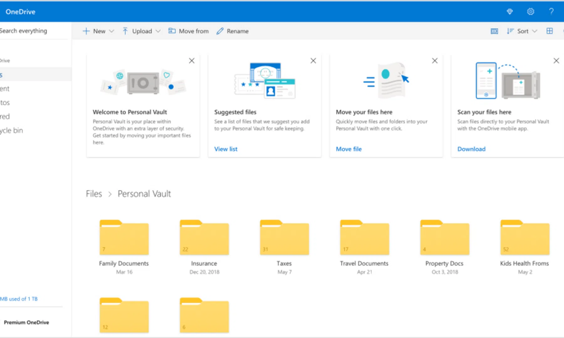 Microsoft OneDrive krijgt kluis voor gevoelige documenten