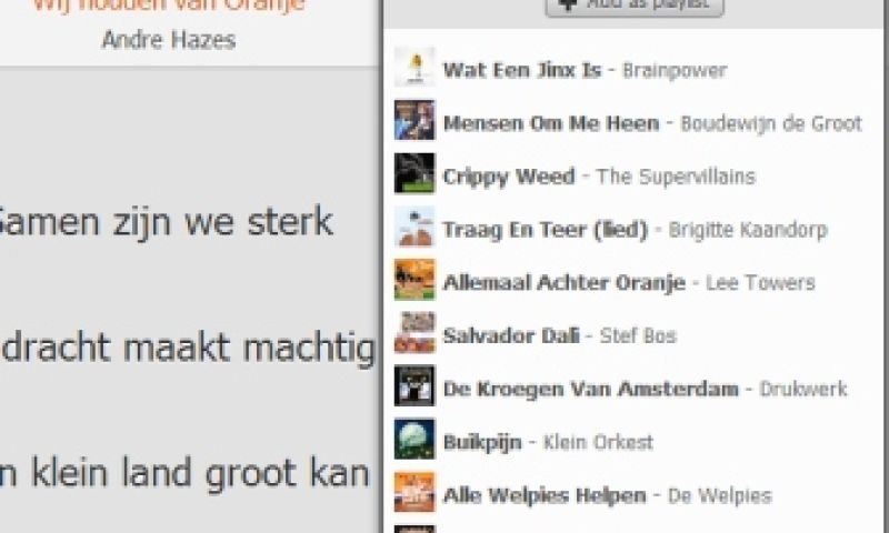 Spotify-playlists op basis van songteksten