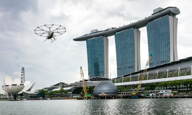 Eerste bemande vlucht voor Duitse zelfvliegende taxi Volocopter