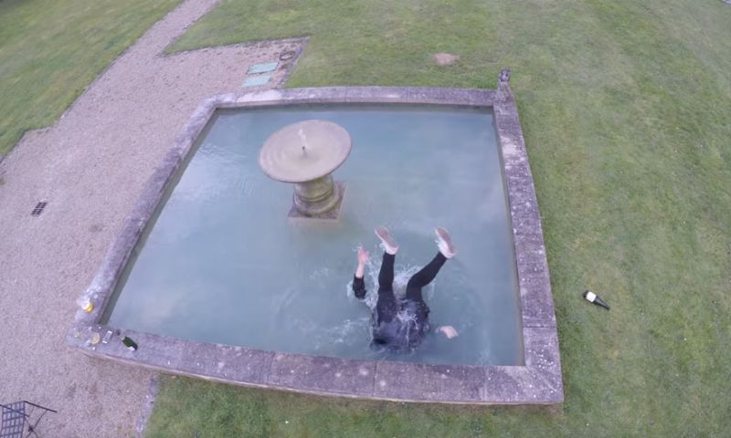 Video van de dag: Idee voor dronefilmpje valt in het water