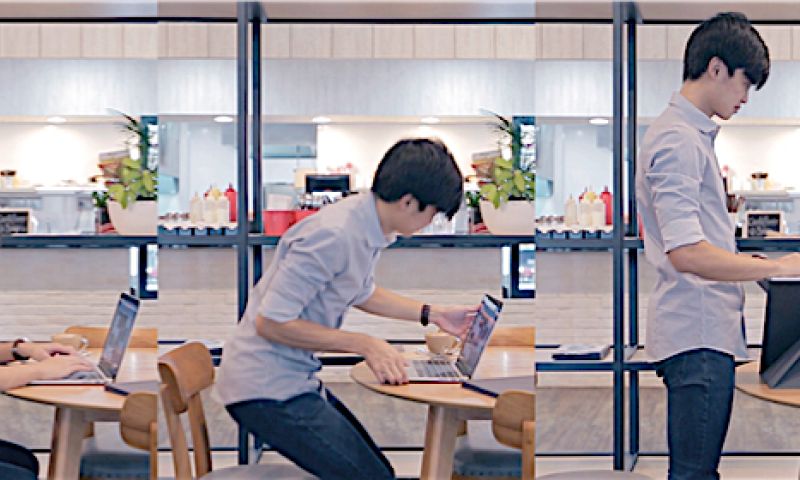 Overal een stabureau bij de hand met de opvouwbare Levit8