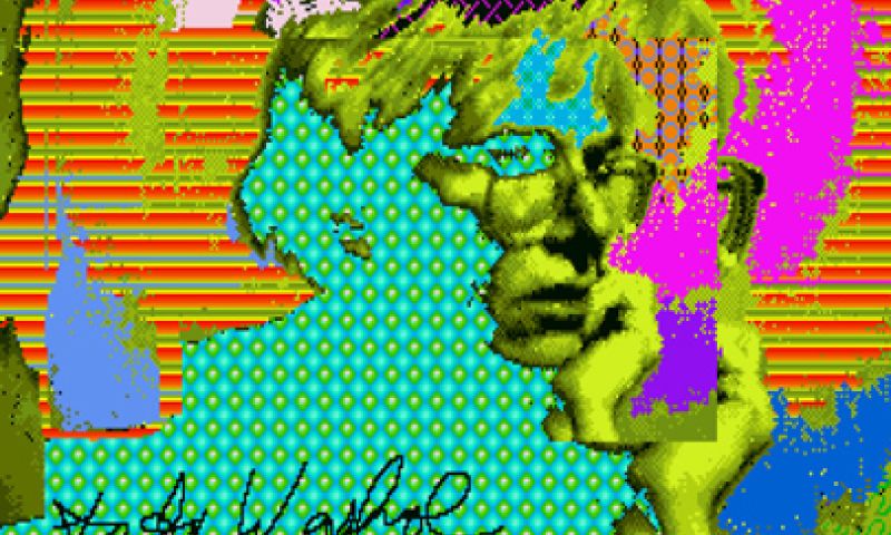 Digitale kunst Andy Warhol gered van antieke Amiga-floppy's