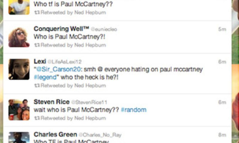 Who the fuck are Paul McCartney and Bon Iver?