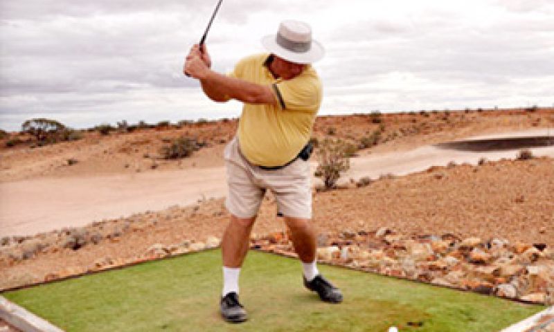 Golfen kan extremer, bijvoorbeeld op een vulkaan