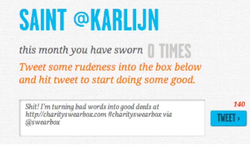 Schelden op Twitter voor het goede doel