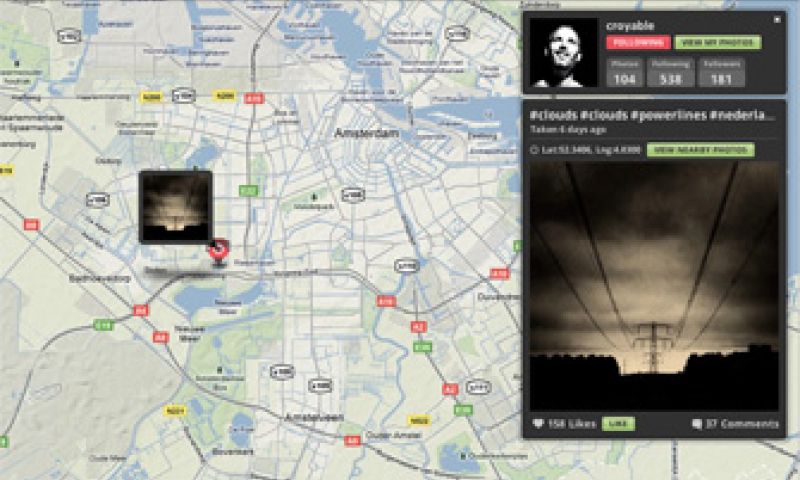 Instagramfoto’s op de kaart