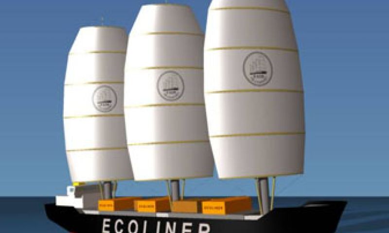 Nederlanders komen met eerste hybride zeilvrachtschip