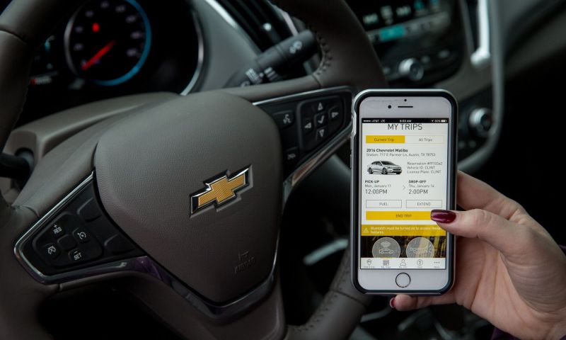 GM start dienst om auto's te huren en verhuren via app