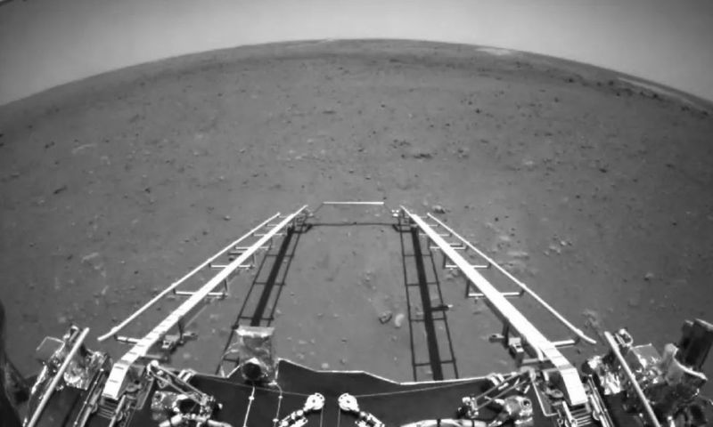 mars lander china rover foto verkenner