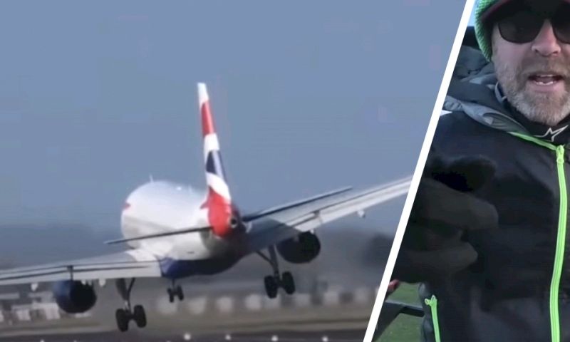 Live stream storm Eunice vliegveld heathrow vliegtuigen