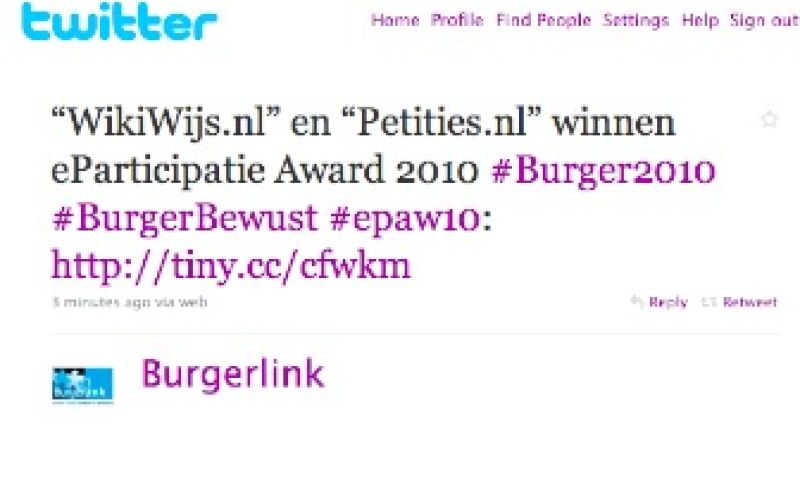 eParticipatie Award voor Wikiwijs.nl en Petities.nl 