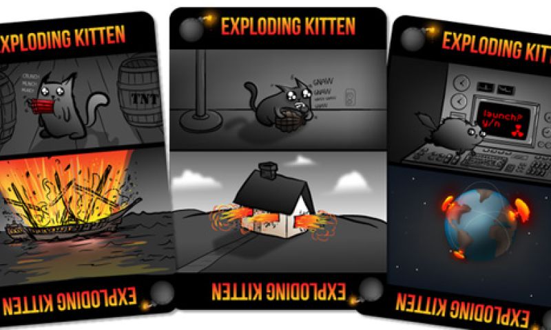Kaartspel Exploding Kittens knalt op Kickstarter