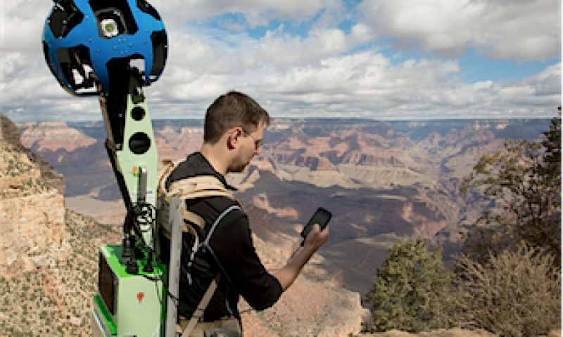 Met Street View het ravijn in