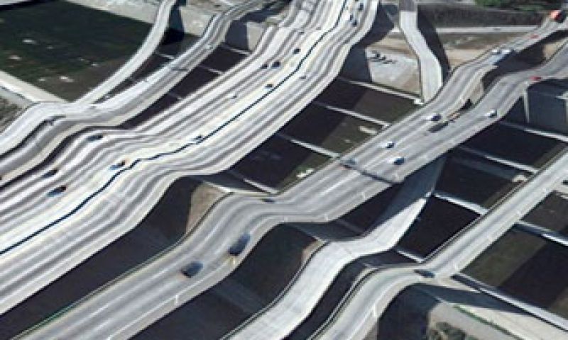 ‘Gesmolten’ bruggen op Google Earth