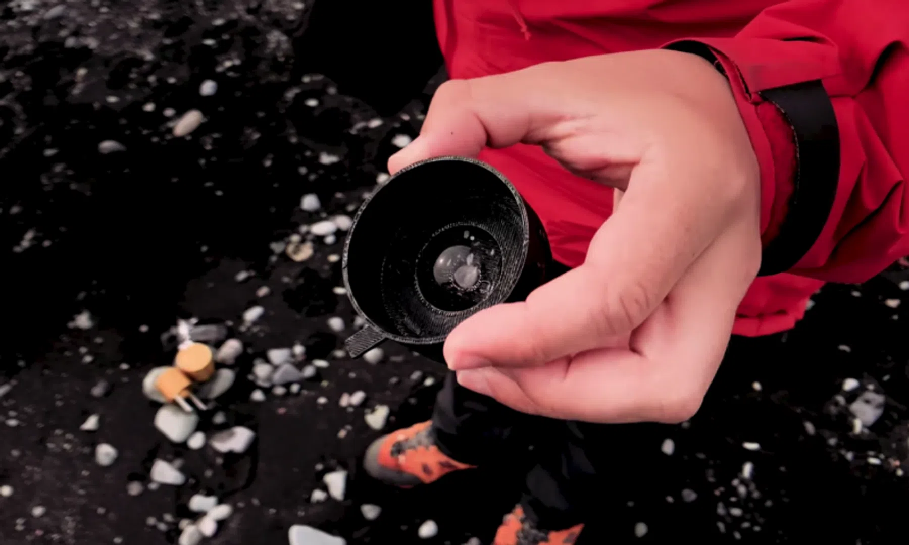 Foto's gemaakt met een zee-ijs lens