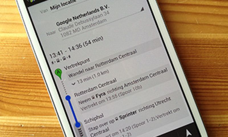 9292 OV-info in Google Maps nog niet realtime