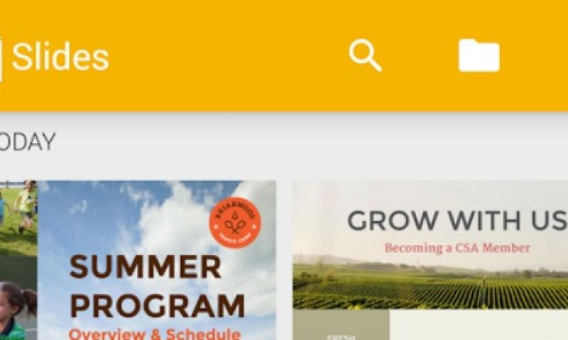 App (Android): Google Presentaties