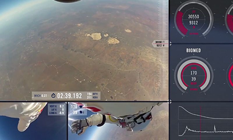 Beleef Baumgartners sprong opnieuw