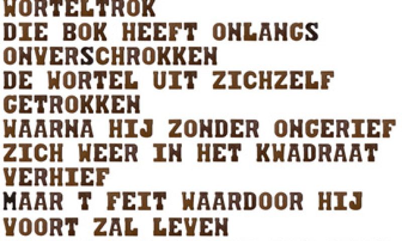 Trendsetters dichten met chocoladeletters