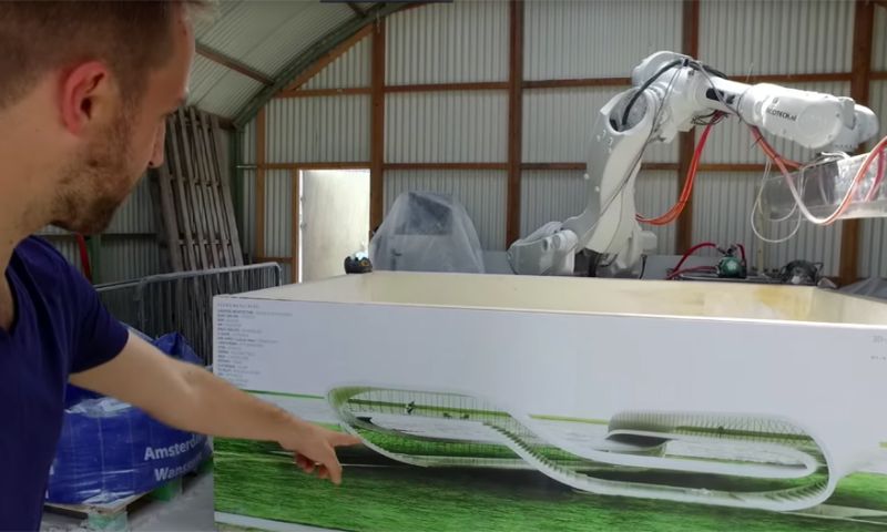 3D-printer maakt een gebouw zonder begin of eind