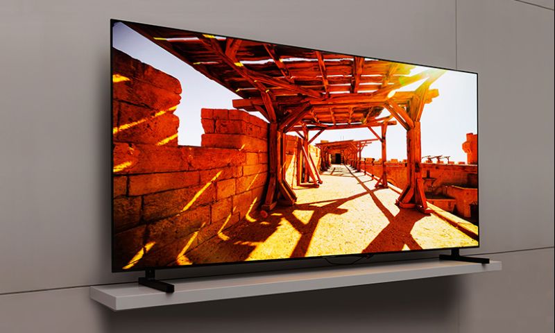Een 77-inch QD-oled van Samsung.
