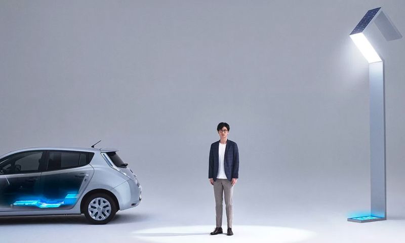 Nissan bouwt oude Leaf-accu's om tot lantaarns