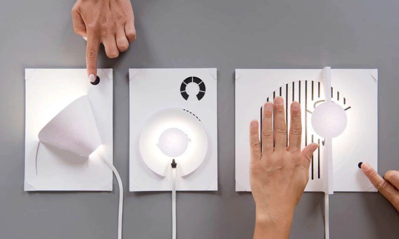 Maak je eigen lamp van papier en geleidende verf