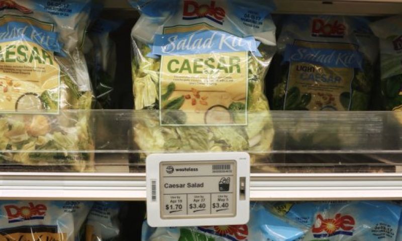 Minder voedselverspilling dankzij prijskaartje met schermpje