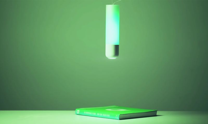 Designlamp verandert van kleur op basis van omgevingskleuren