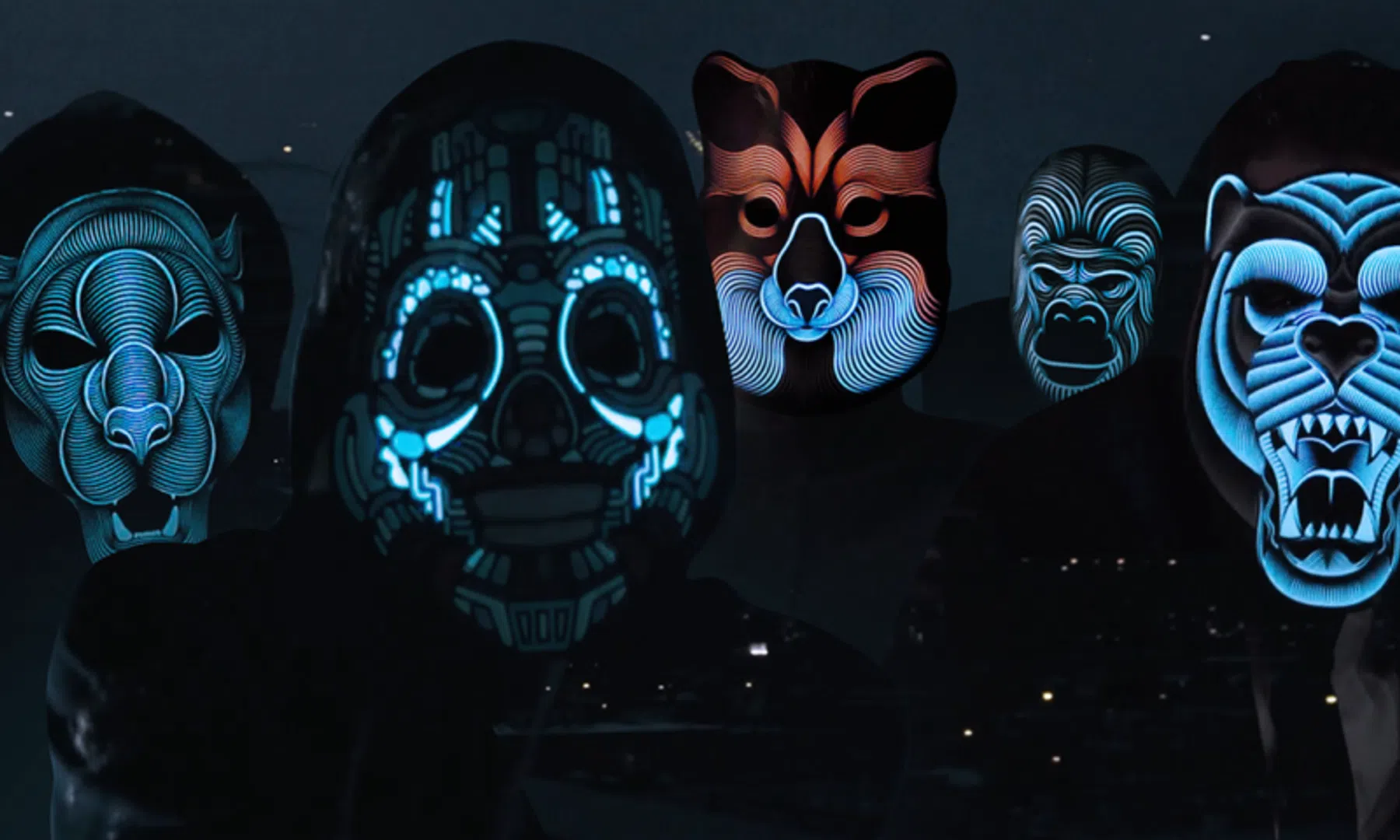 Video: led-maskers reageren op muziek