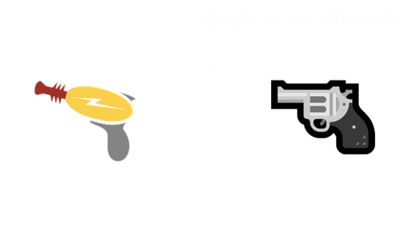 Microsoft verandert emoji speelpistool in echte revolver