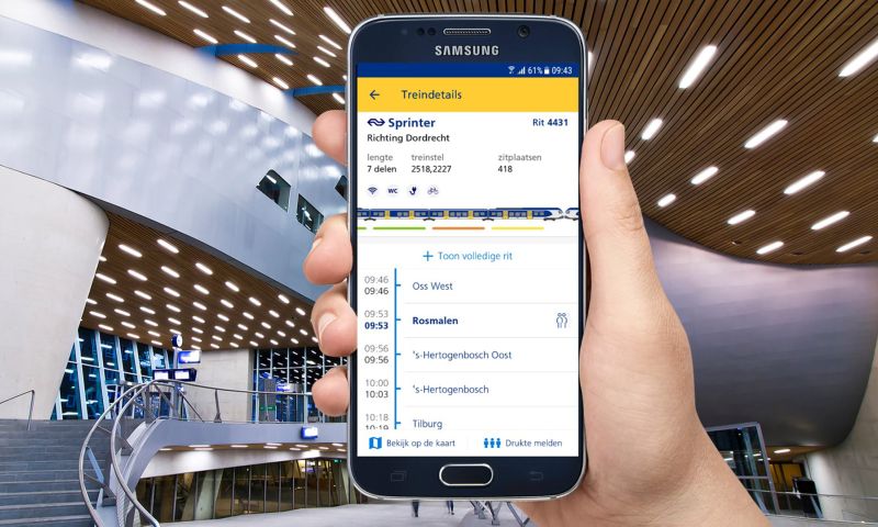 NS-app toont waar nog zitplaatsen vrij zijn
