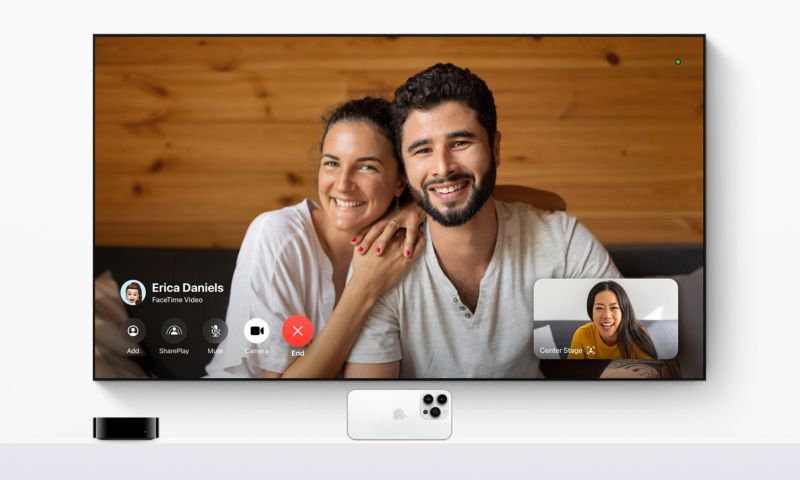 apple tv tvos 17 facetime videobellen afstandsbediening zoeken