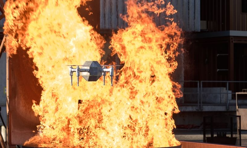 drone brandweer brand drones vlammen hitte