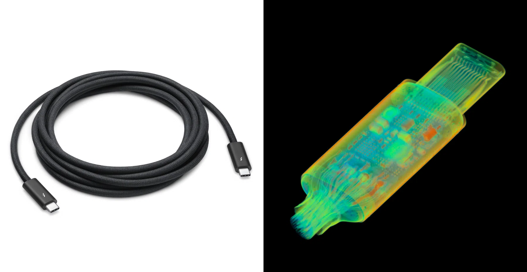 apple thunderbolt 4 usb-c kabel indrukwekkend ct-scan