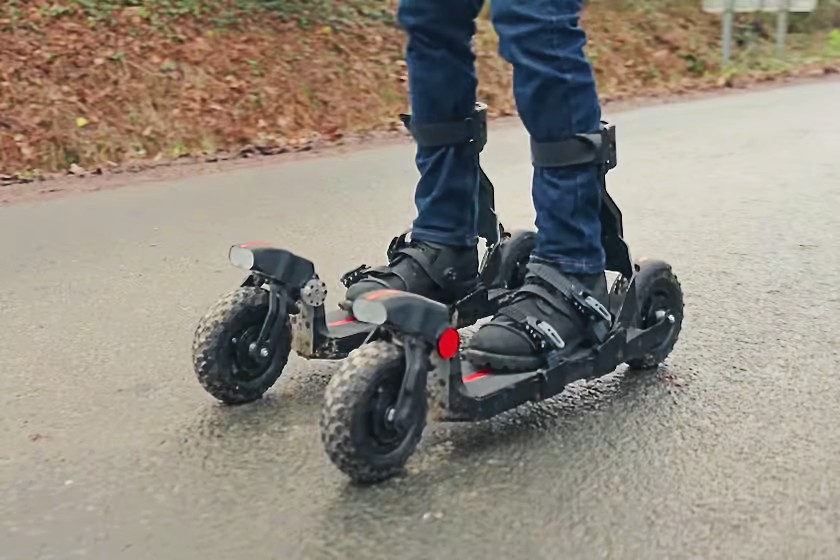 Skiën op straat: met deze elektrische ski's haal je 80 km/u