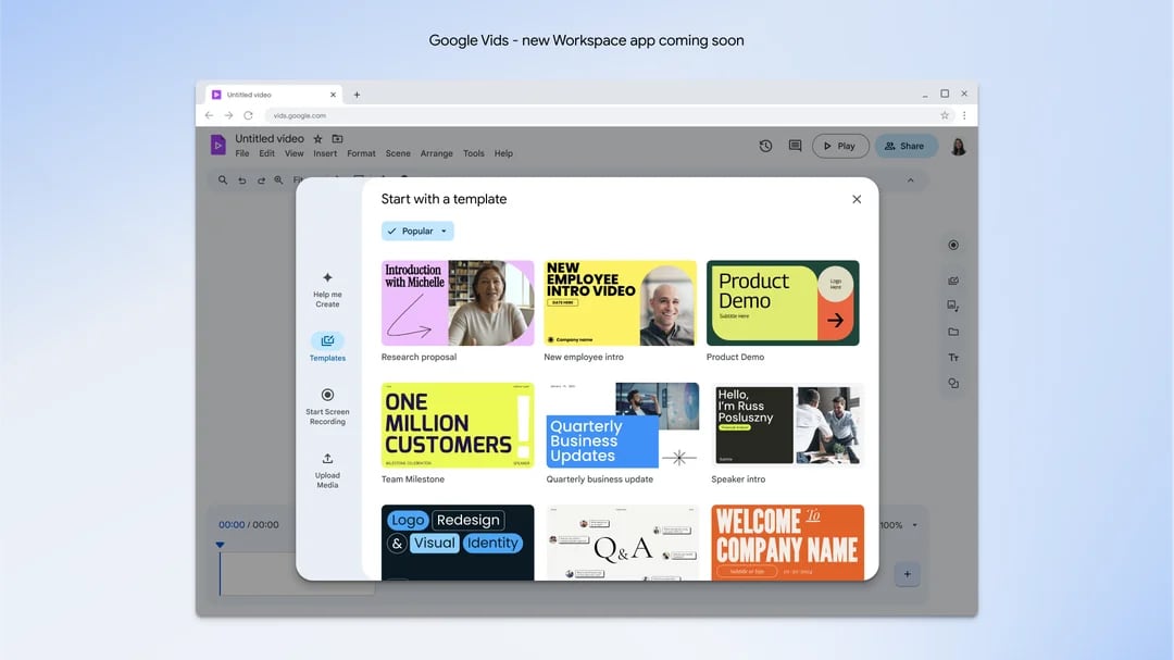Nieuwe Google-app helpt je met het maken van videopresentaties