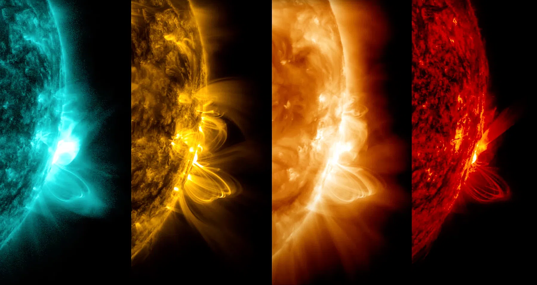 NASA toont prachtige beelden van de zonnestorm die noorderlicht veroorzaakte