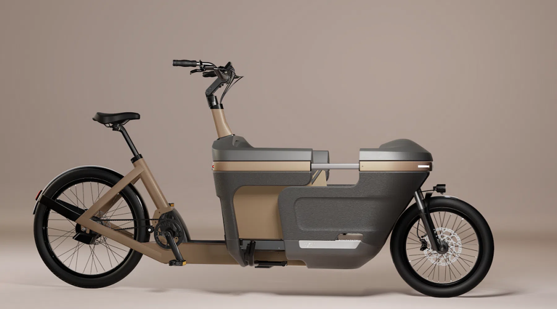 Deze elektrische bakfiets kun je uitschuiven voor meer ruimte