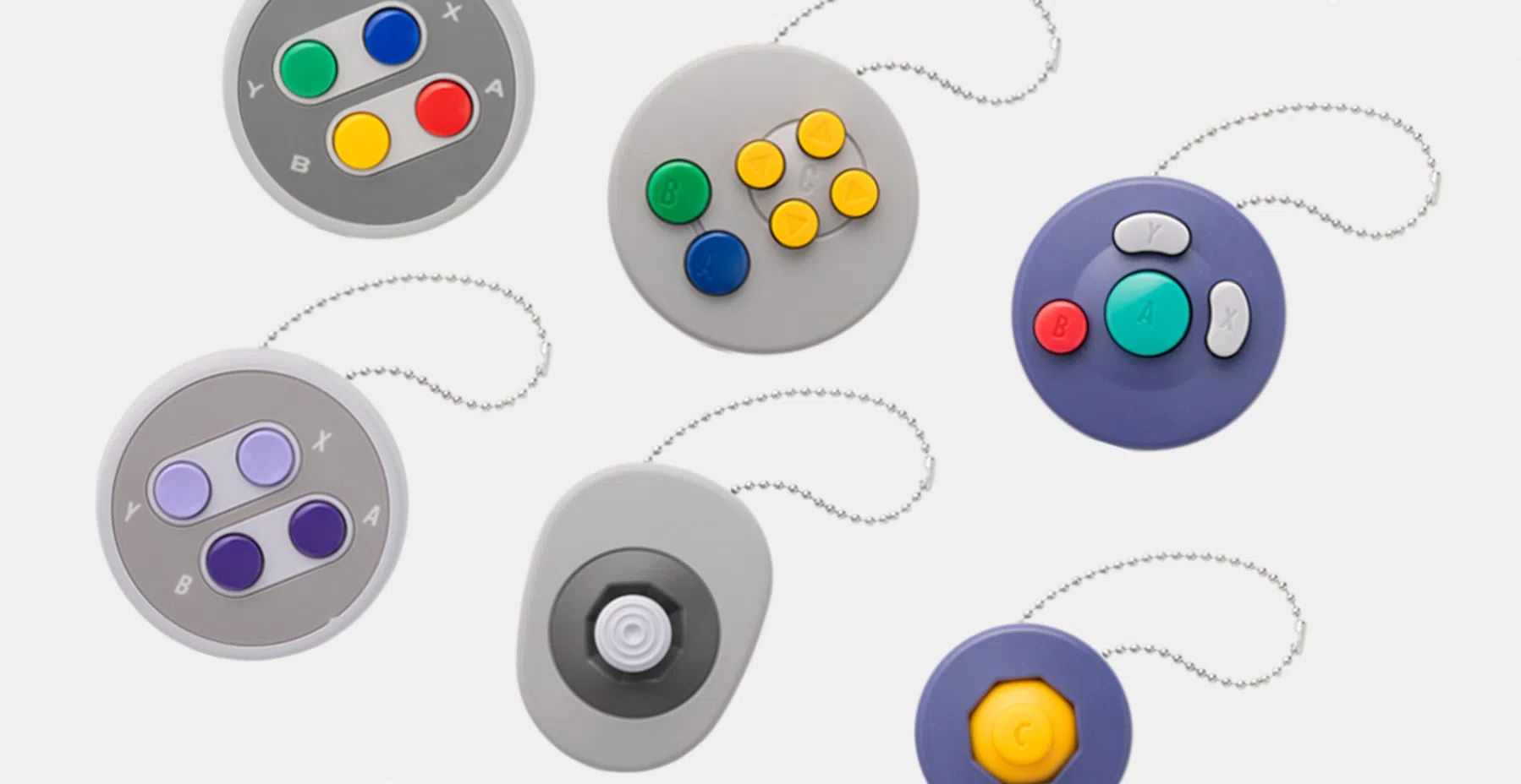 Nintendo controller sleutelhangers N64 GameCube SNES alleen in Japan